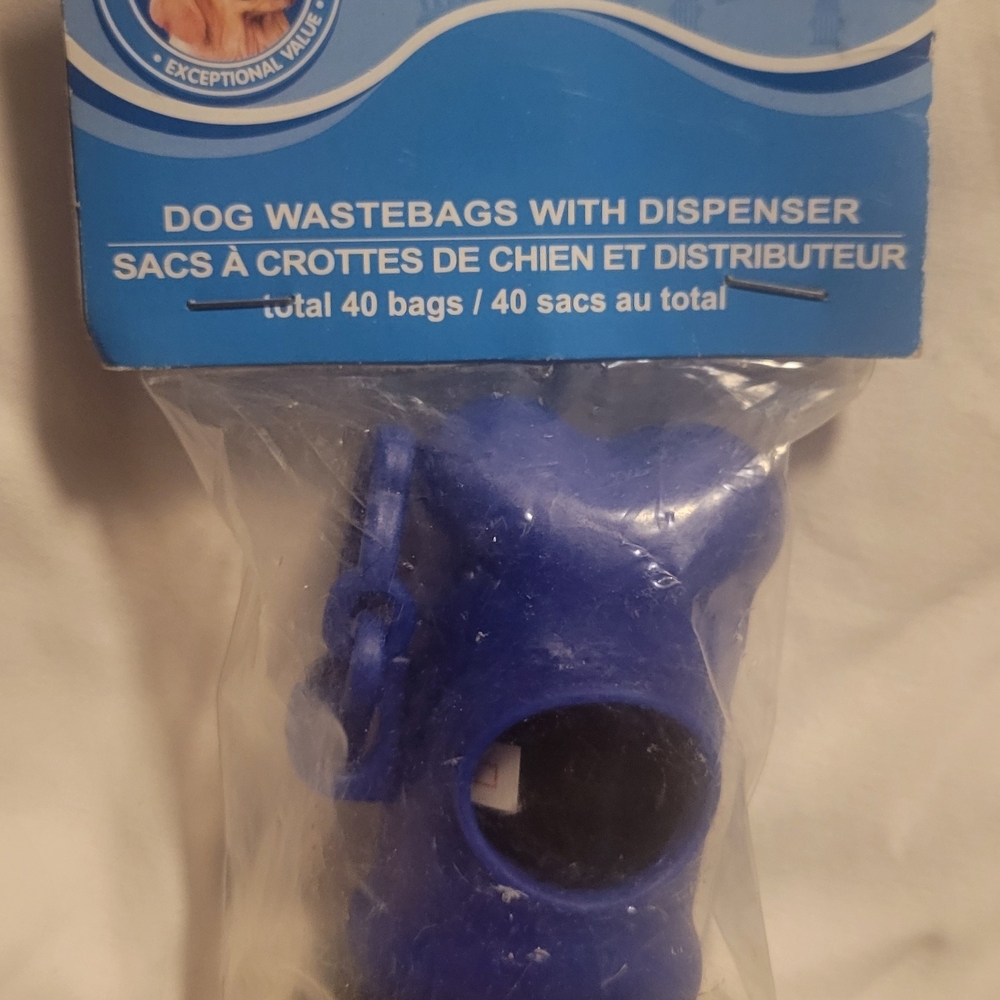Blue Dog Waste Bag Dispenser